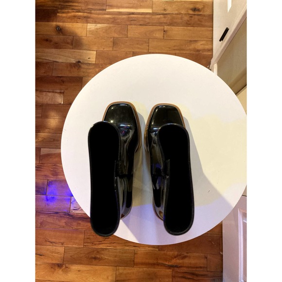 Melissa black heeled shiny rainboots - Picture 14 of 14